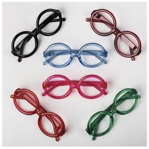 GUD Huge Round Reading Glasses Screwless Spring Hinge Metalless +1.75 6 pack